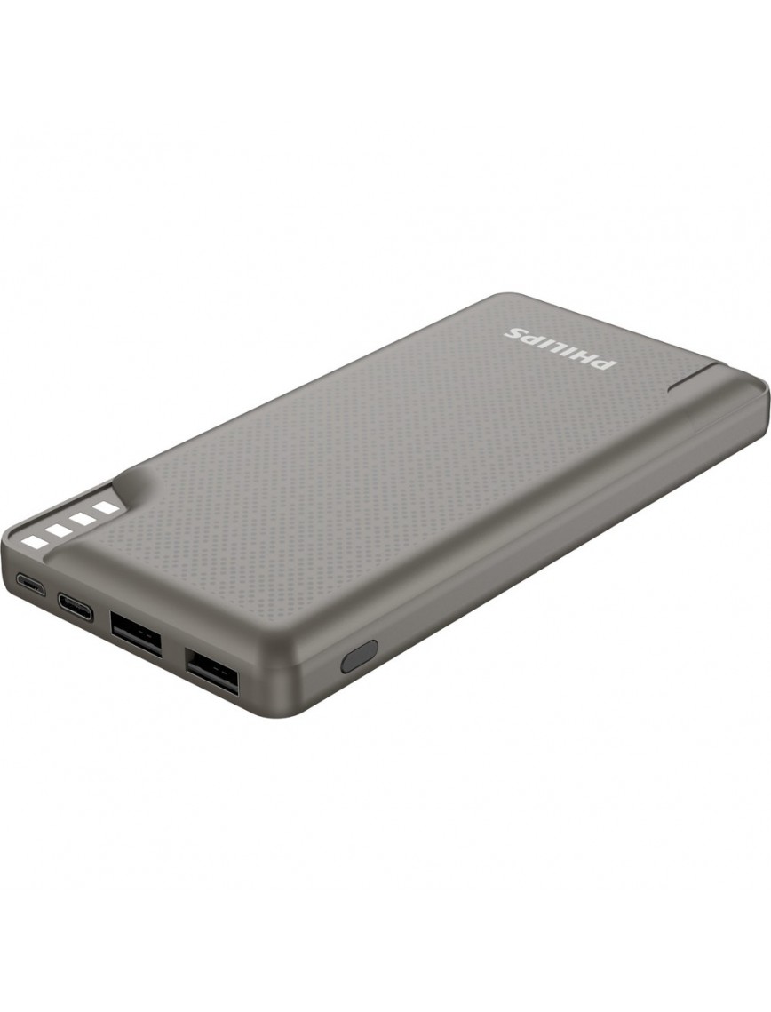 Philips DLP2010NV/62 10.000 Mah 2 x 2.4A USB Çıkış Micro USB + Type C Giriş Powerbank Gümüş