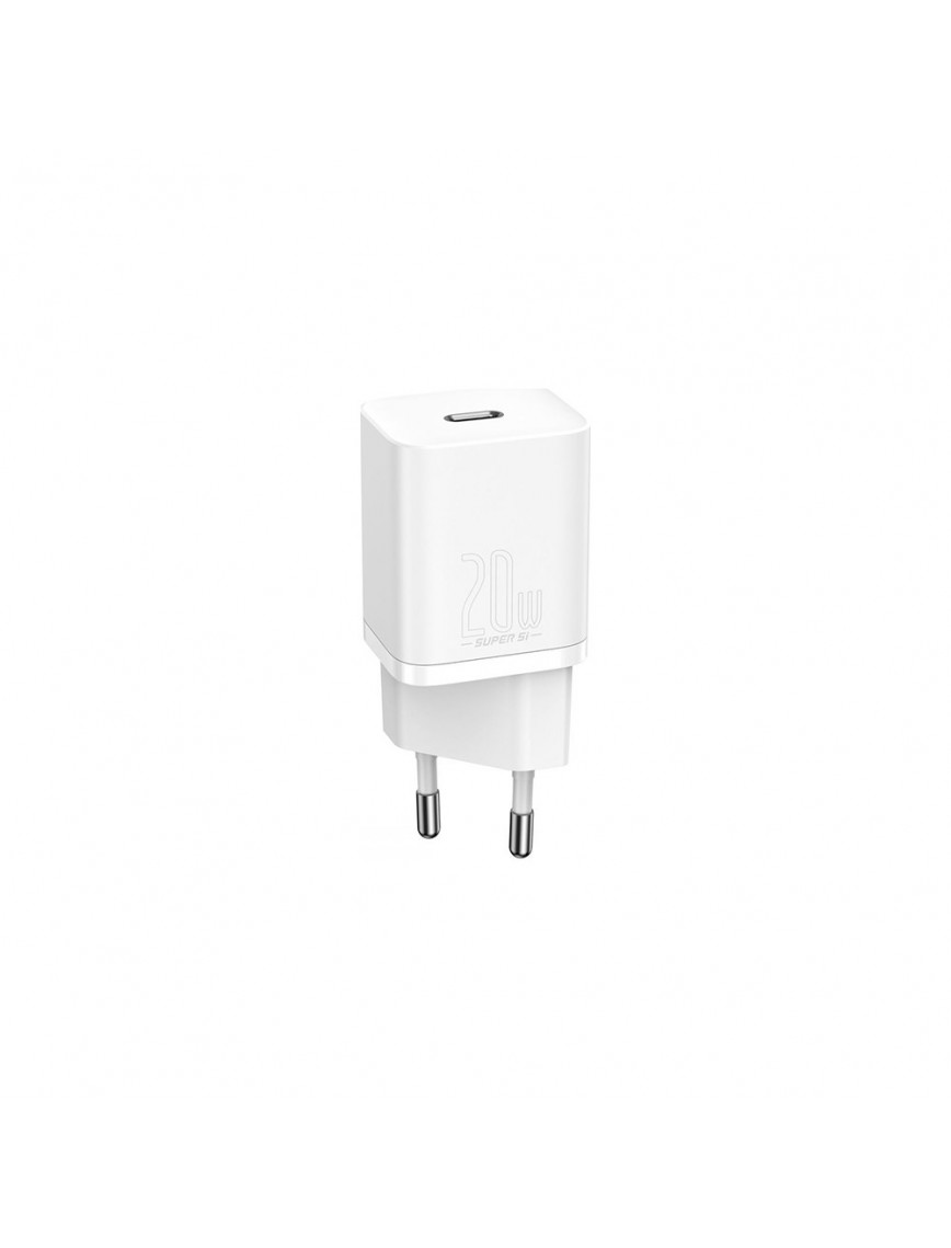 Baseus Super Si 1c 20W Hızlı Şarj Adaptörü + Type-C To Lightning iPhone Uyumlu 1m Şarj Kablosu TZCCSUP-B02